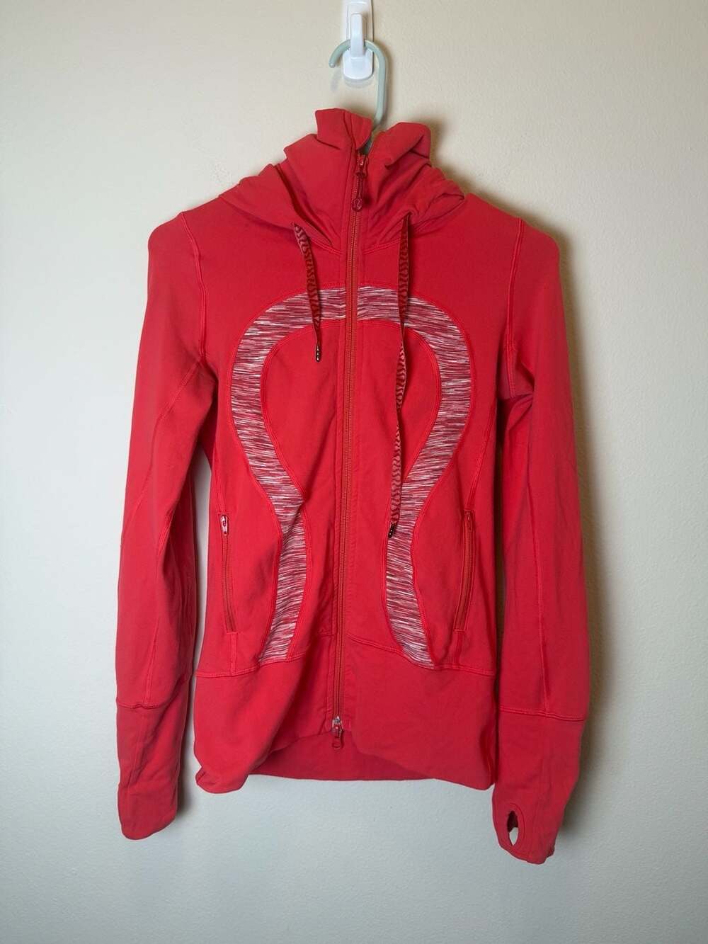 Lululemon Scuba Hoodie Size 2 Pink Red Full Zip